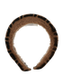 Fendi Zucca FF Headband, &pound;210, Accessories, Brown, Shearling, Front view